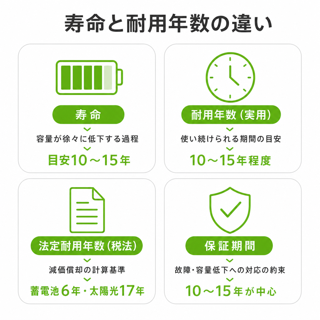 「寿命」と「耐用年数」の違いを正しく理解するのイメージ画像