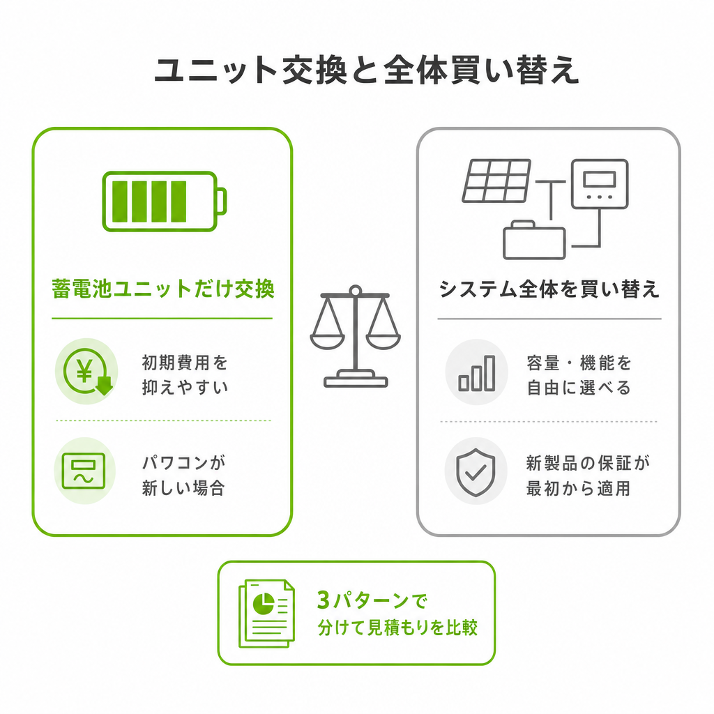 交換と新品導入はどちらがお得?判断のポイントのイメージ画像