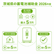 茨城県の蓄電池補助金（2026年度）｜助成額・条件・申請方法を解説のアイキャッチ画像