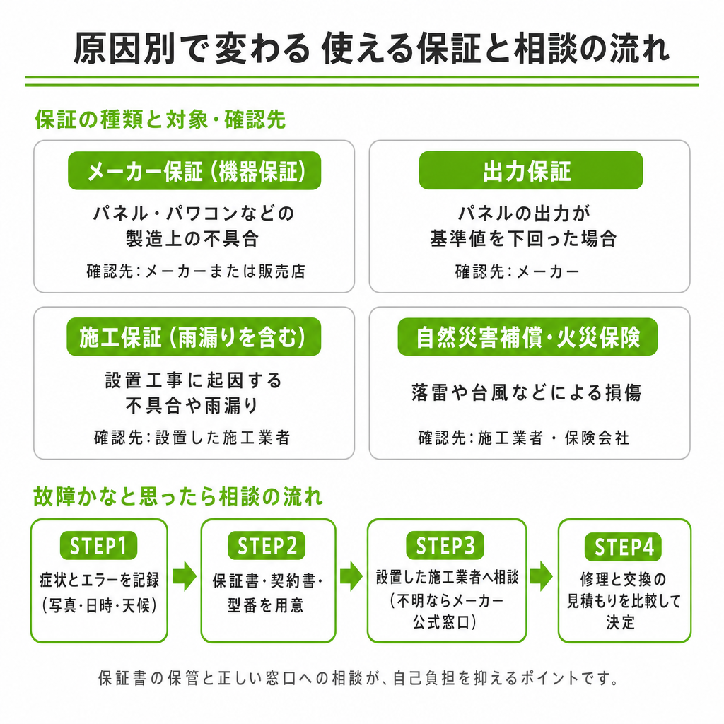 修理費用と保証のイメージ画像