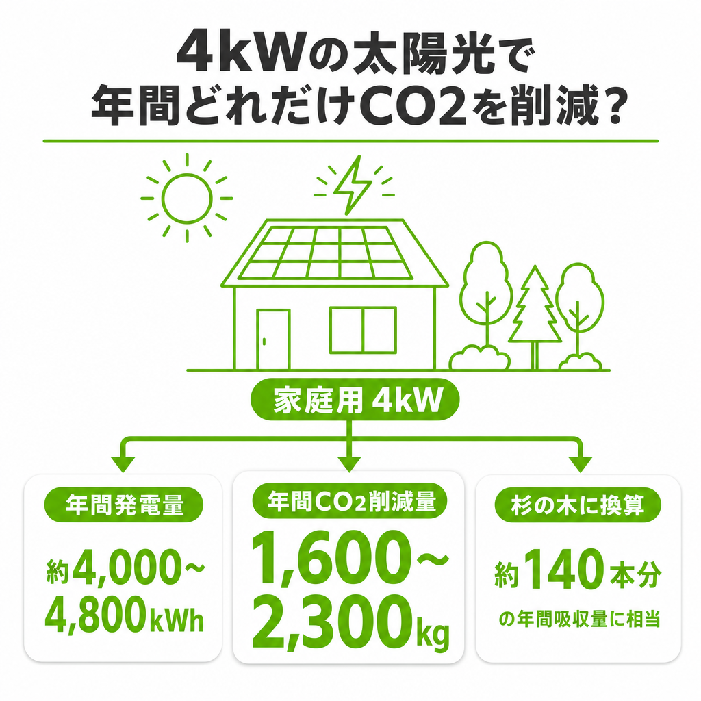 太陽光発電が地球温暖化対策になる理由のイメージ画像