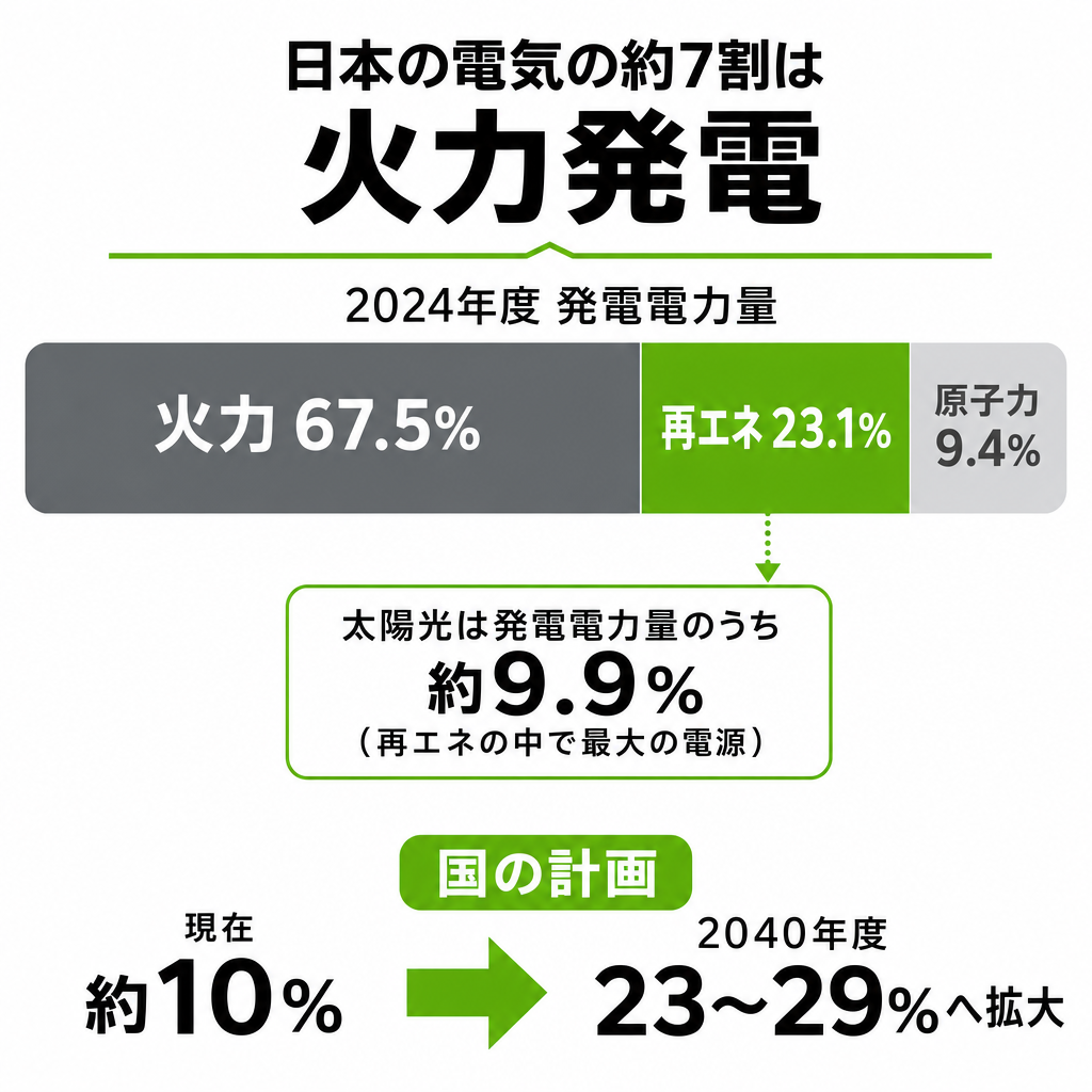 家庭用太陽光で削減できるCO2の量のイメージ画像