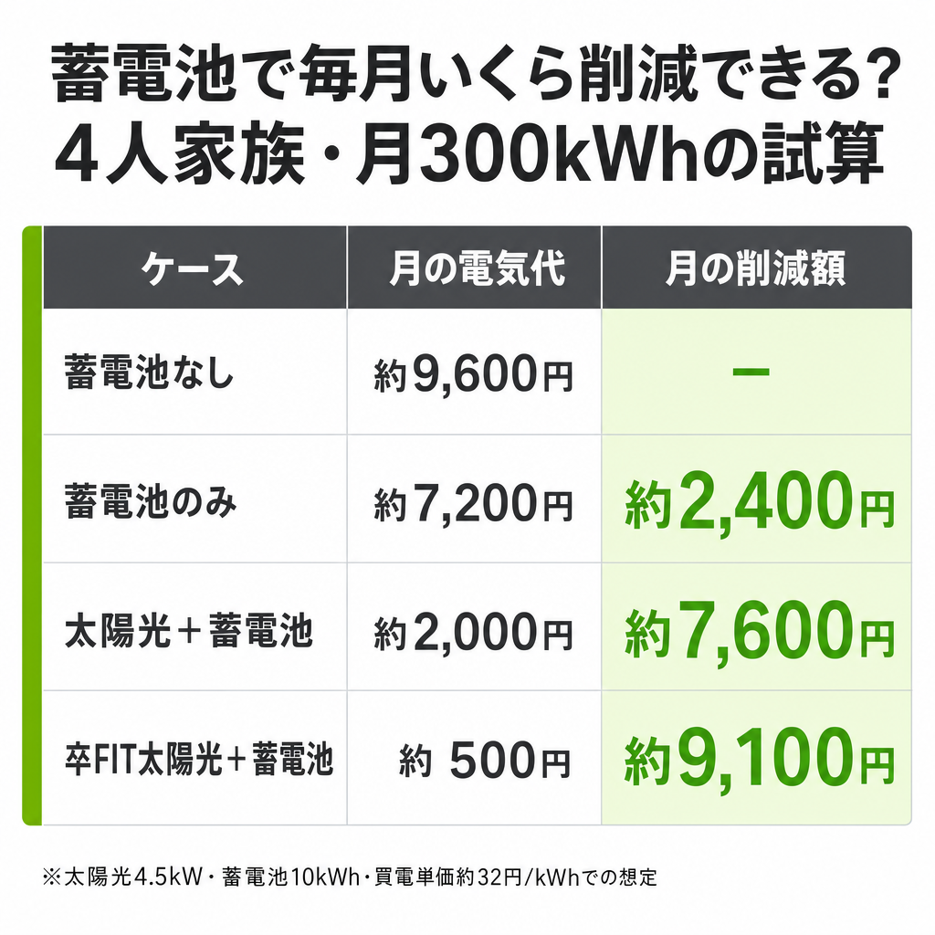 4人家族なら毎月いくら削減できる？シミュレーション例のイメージ画像
