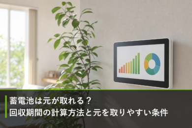 蓄電池は元が取れる？回収期間の計算方法と元を取りやすい条件のアイキャッチ画像