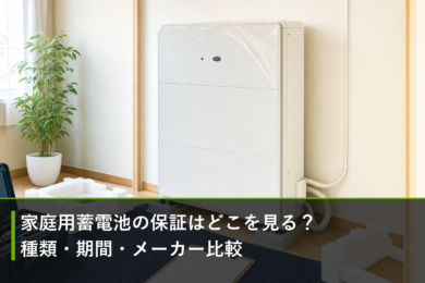 家庭用蓄電池の保証はどこを見る？種類・期間・メーカー比較のアイキャッチ画像