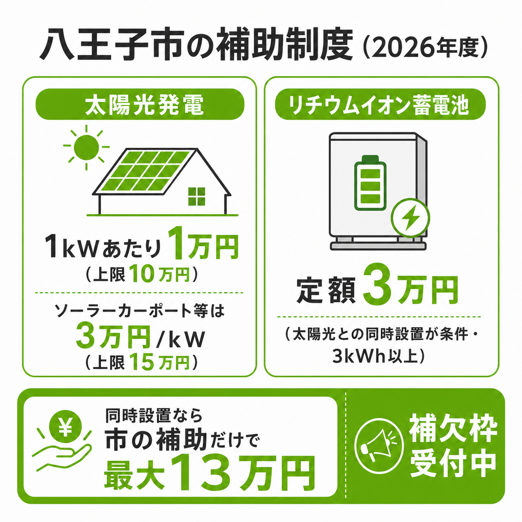 八王子市の補助制度のイメージ画像