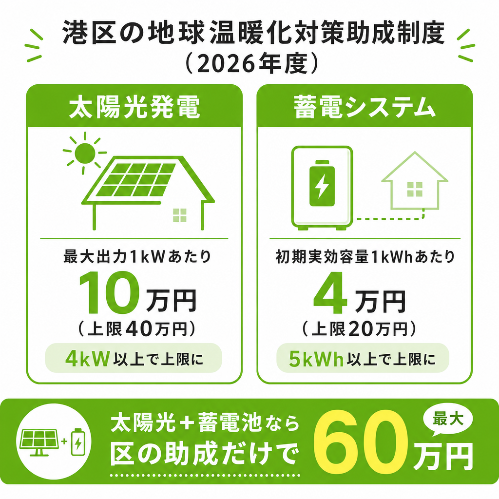 港区の助成（地球温暖化対策助成制度）のイメージ画像