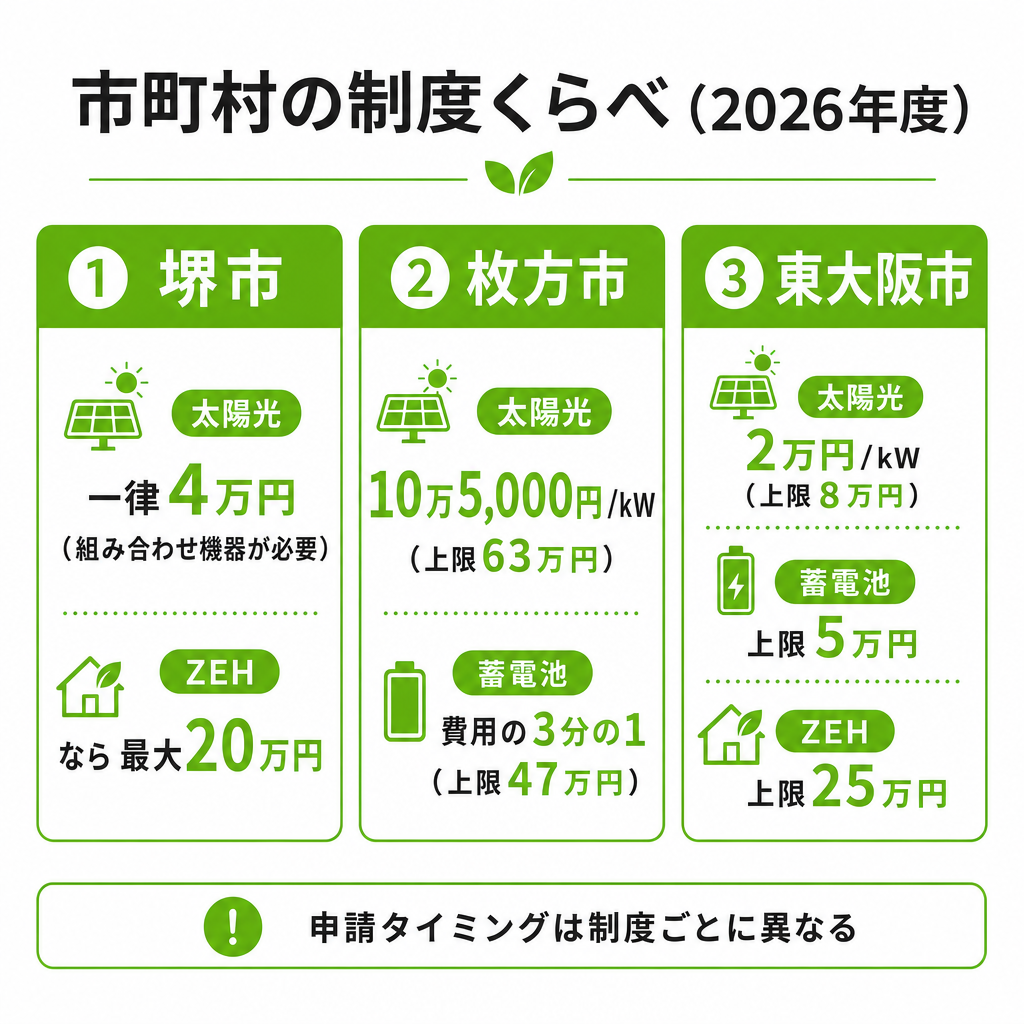 市町村の制度（堺市・枚方市・東大阪市など）のイメージ画像