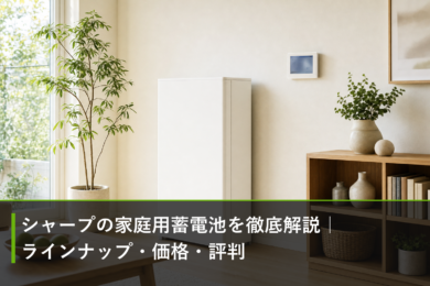 シャープの家庭用蓄電池を徹底解説｜ラインナップ・価格・評判のアイキャッチ画像