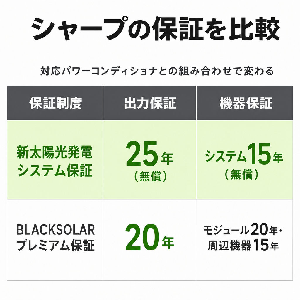 シャープの保証の内容のイメージ画像