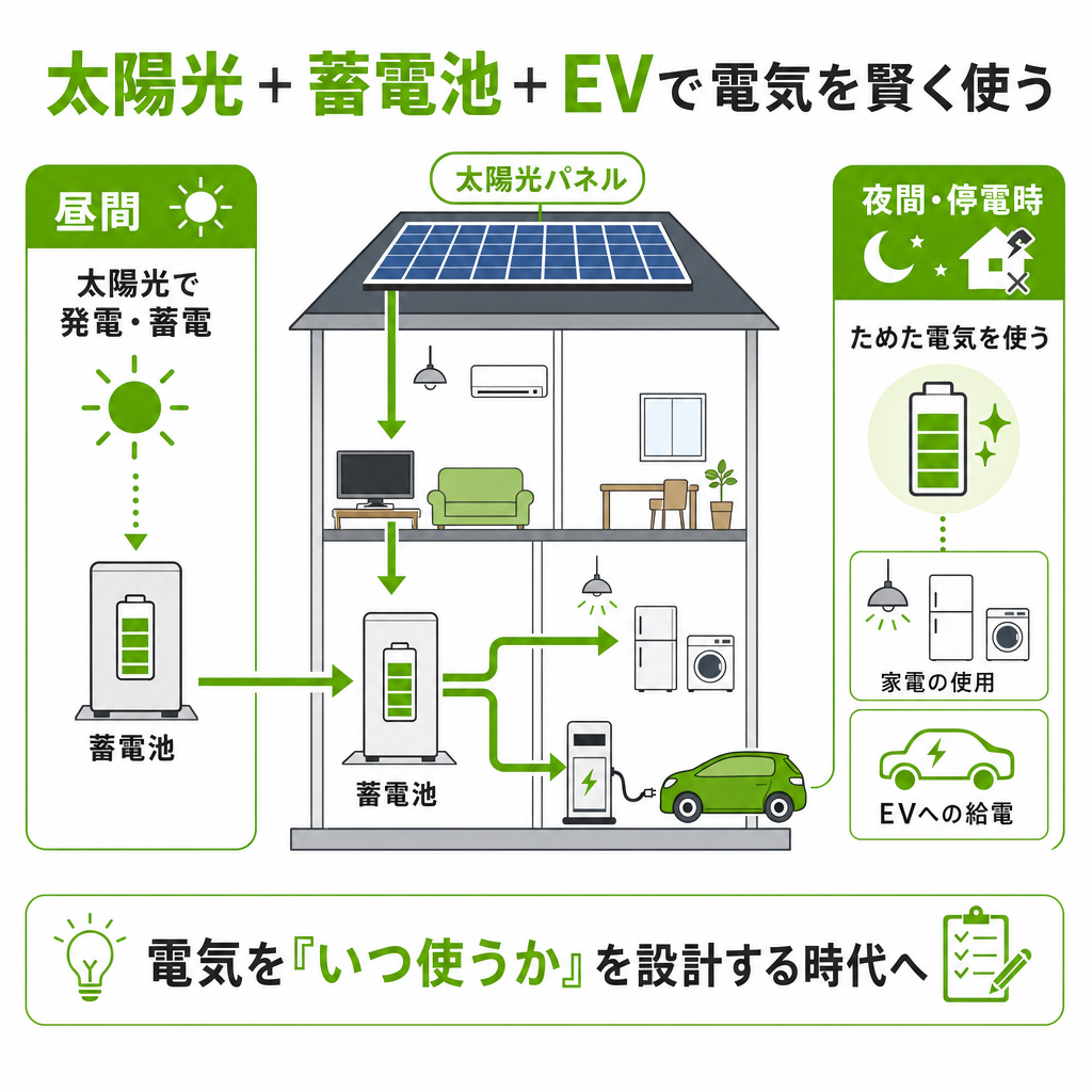 蓄電池とセットで「いつ使うか」を重視する時代へのイメージ画像