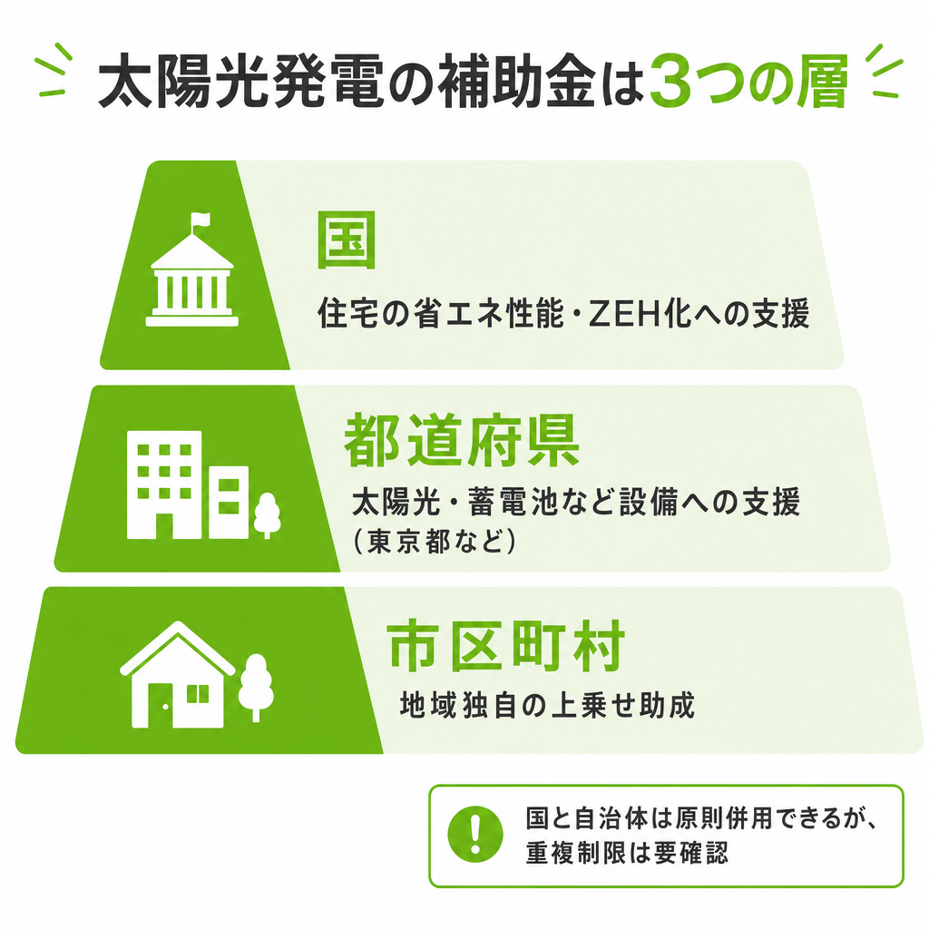 2026年度の太陽光発電補助金の全体像のイメージ画像